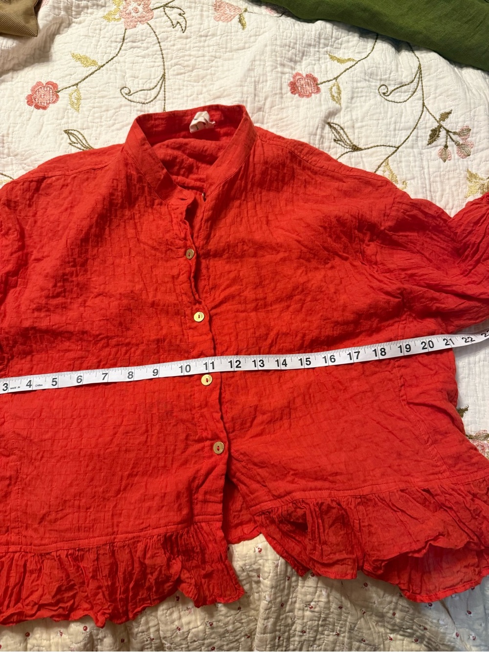 World of Crow The Scarlet Frill Top XL - Picture 10 of 11